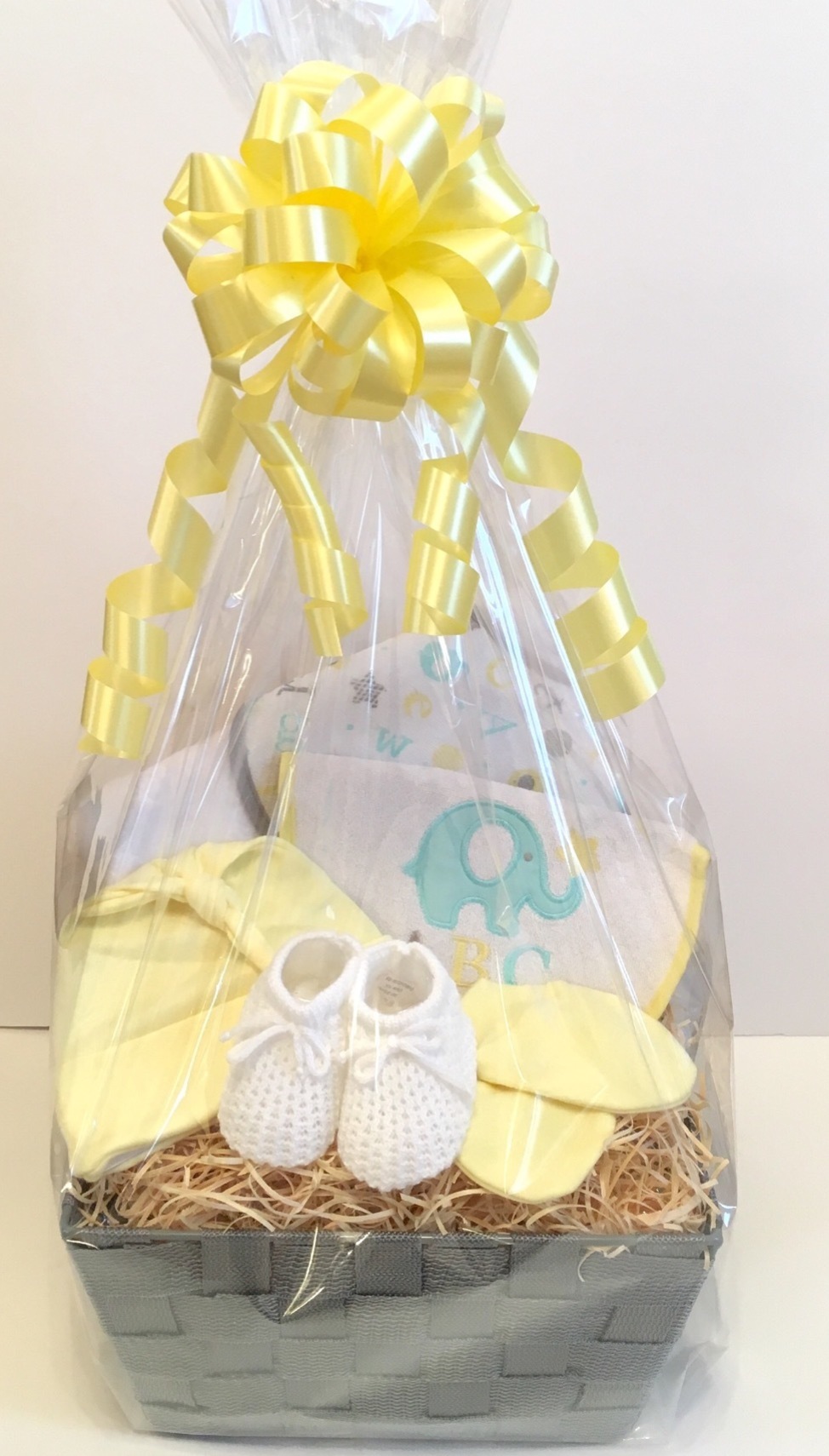 Neutral Lemon  Baby Gift Basket
