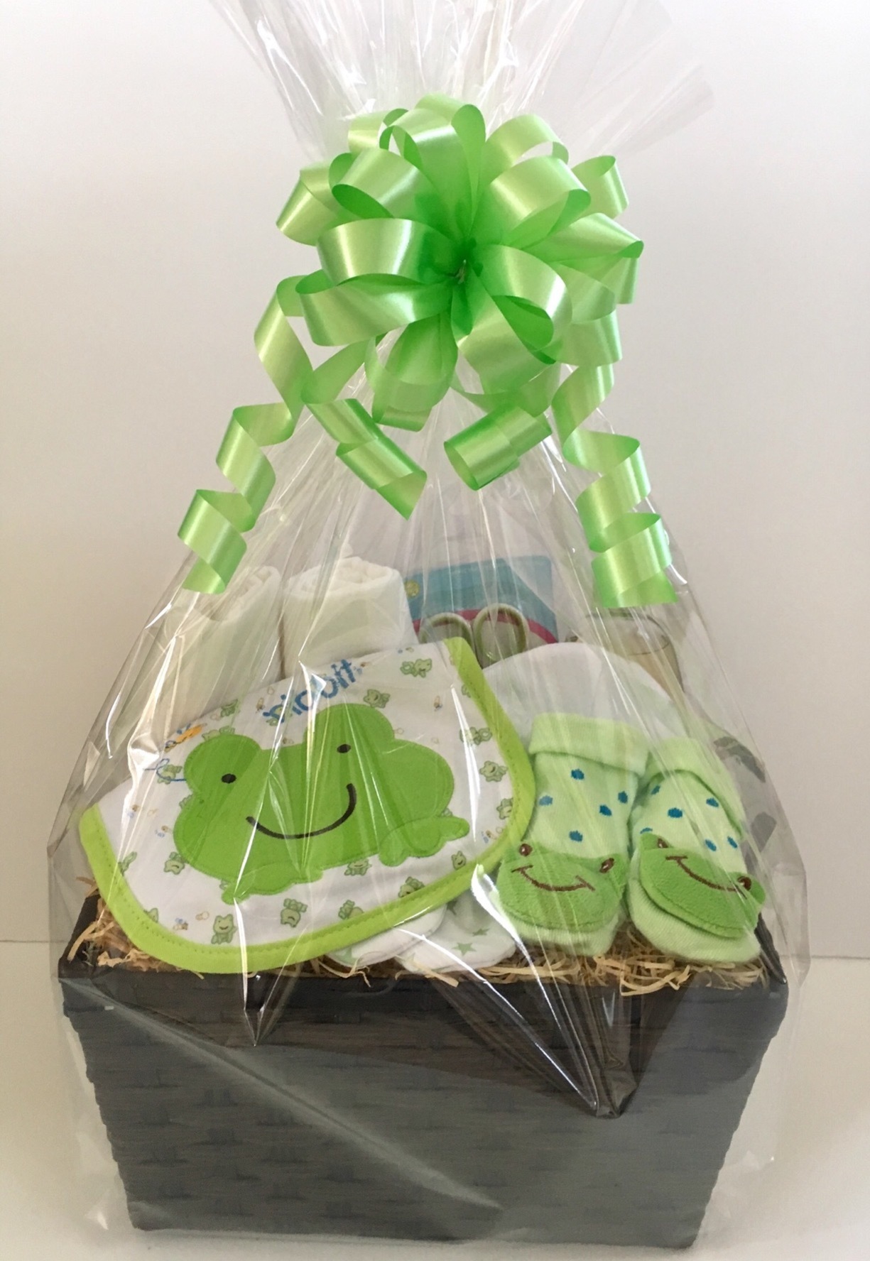 Bright Frog Baby Gift Basket Bedford