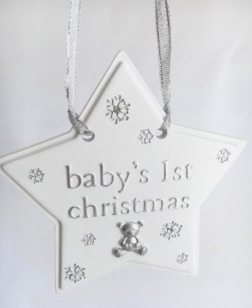 Babys First Christmas Star Plaque