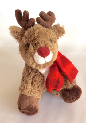 Sitting Reindeer Christmas Soft Toy