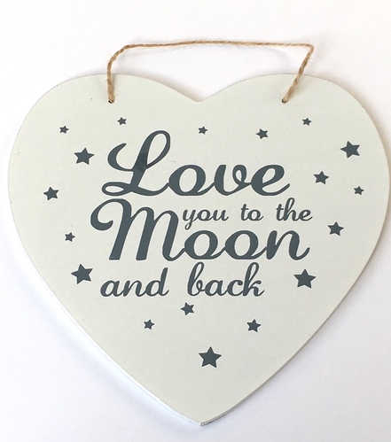Love you to the Moon printed Plaque