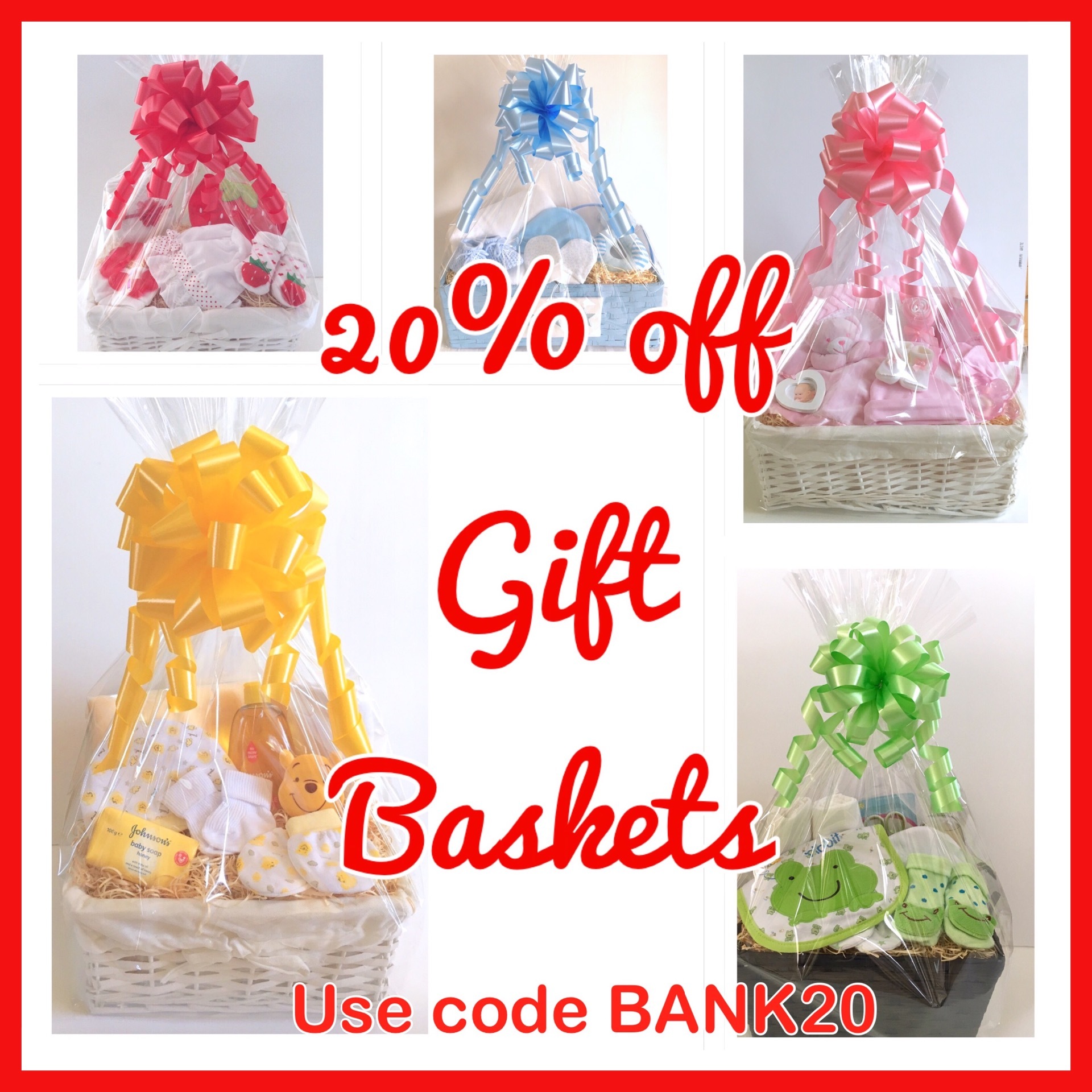 20% off special offer baby gift baskets
