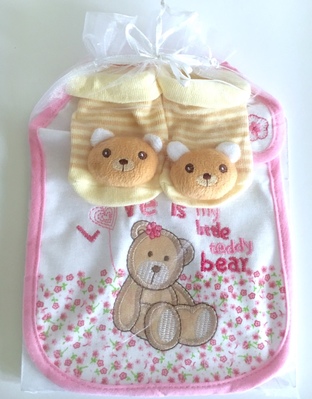 Love my Bear Bib & Sock Gift Set