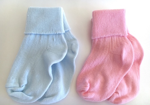 Pink / Blue Baby Socks - 9 months +