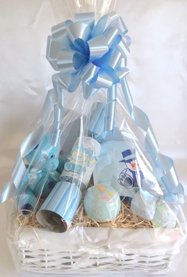 Pastel Blue Christmas Gift Basket