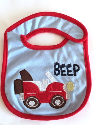 Beep Beep Car Waterproof Baby Bib