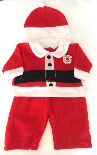 Santa Suit 3 piece Outfit 0-6 months