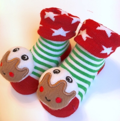 Pudding Rattle - Christmas Baby Socks