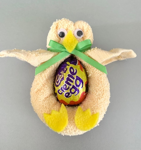 Easter Chick Flannel with Creme Egg
