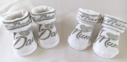 I Love Mum/Dad Socks - grey