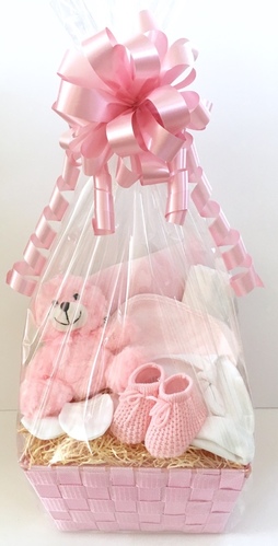 Pink Square Baby Girl Basket