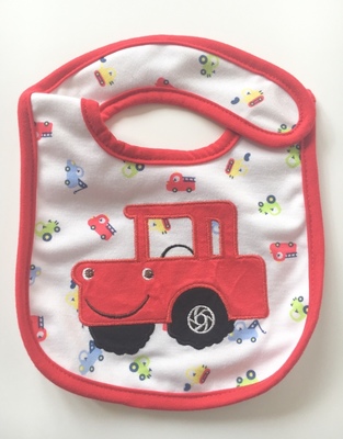 Red Vehicle Waterproof Baby Bib