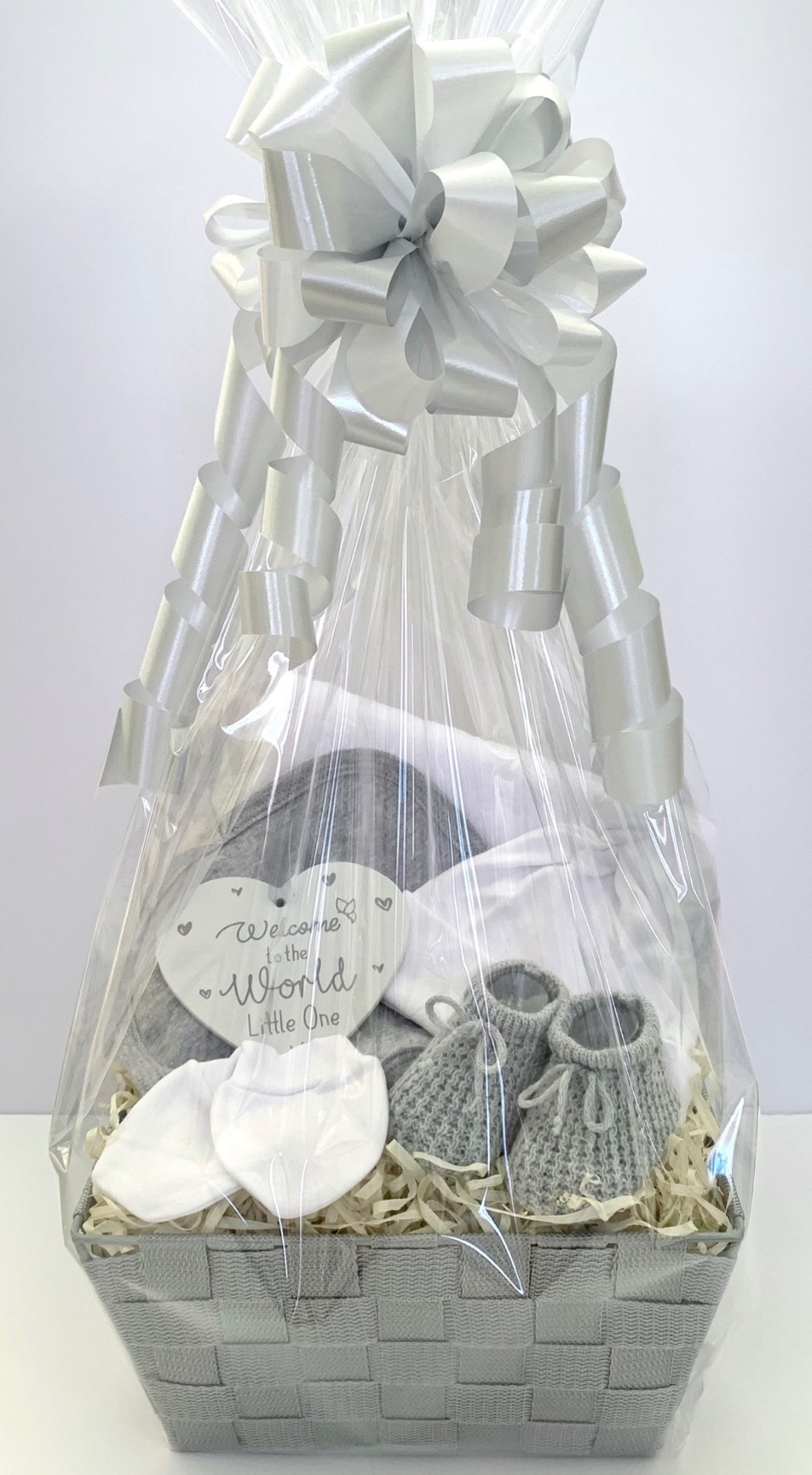 Neutral Grey Baby Gift Basket