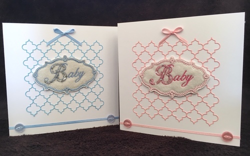 Embroidered Baby Card BS-13P/B