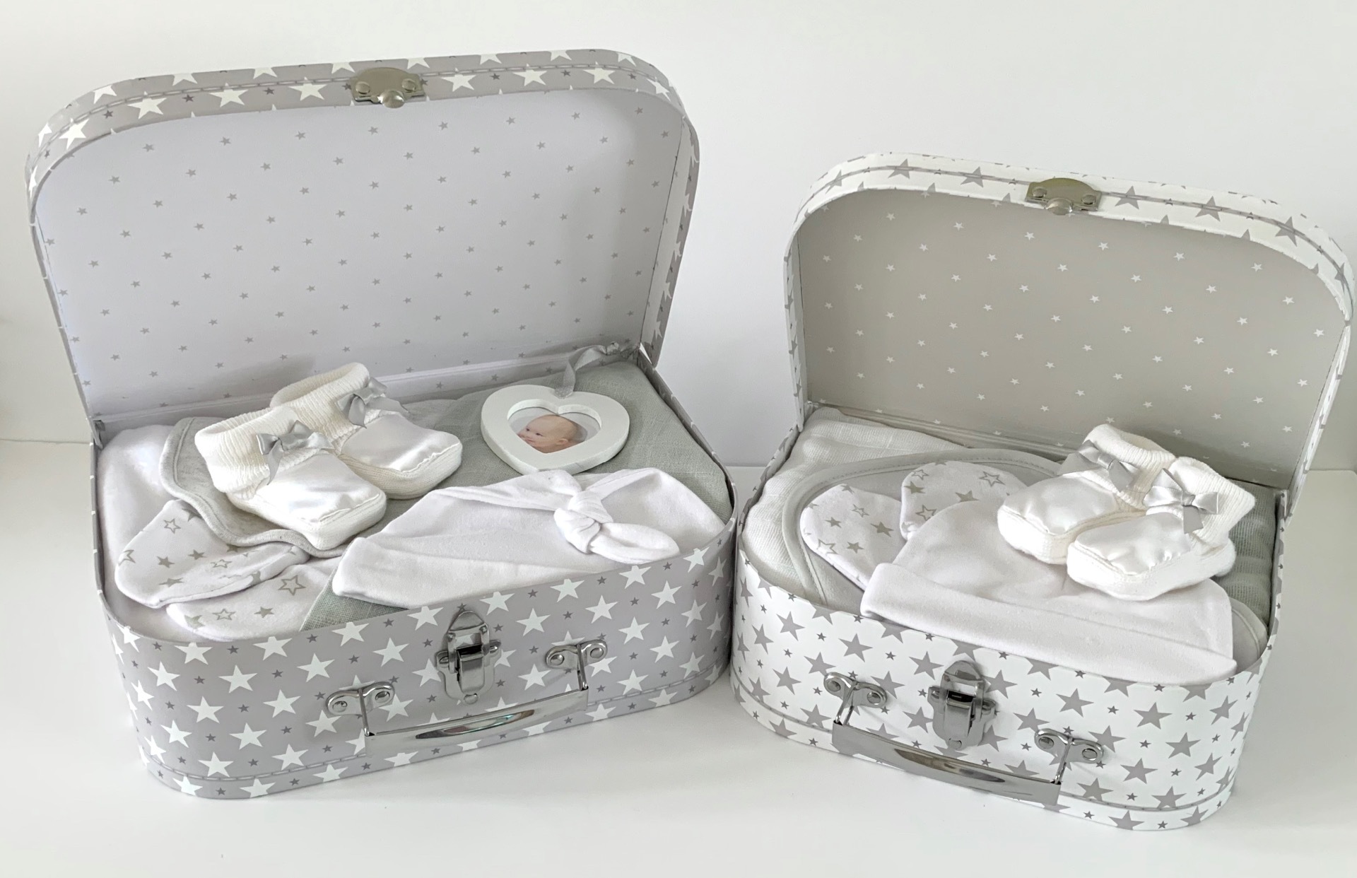 Grey Neutral Baby Suitcase Gifts