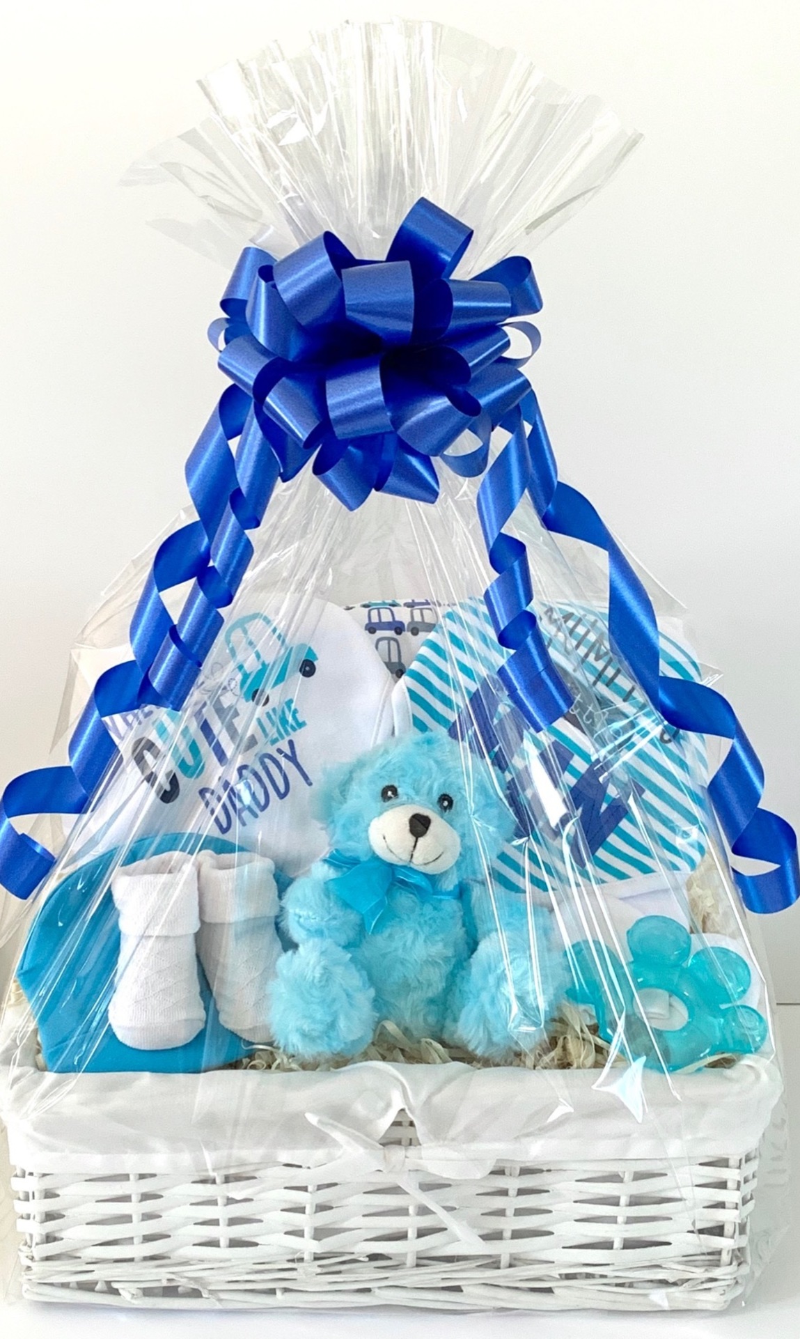 Turquoise Baby Boy Gift Basket
