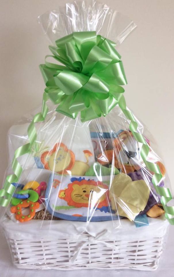 Lion themed Neutral Baby Gift Basket