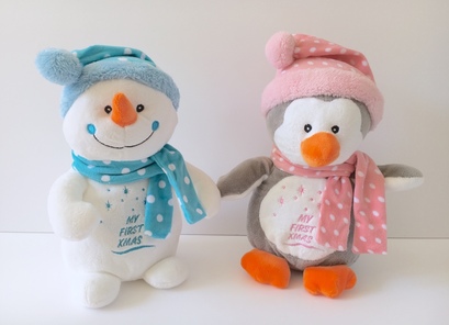First Christmas Plush Penguin & Snowman