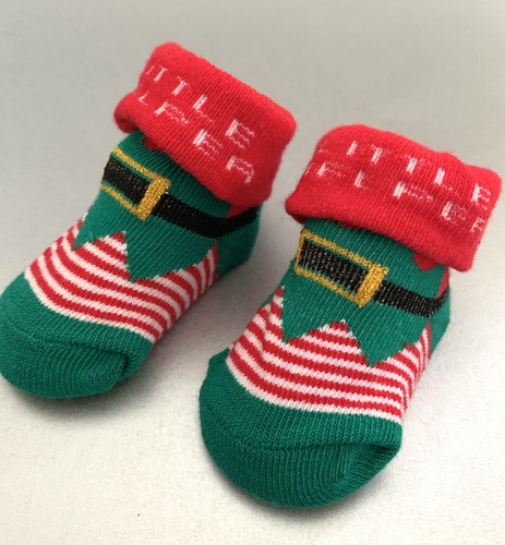 Baby’s First Christmas Elf Socks