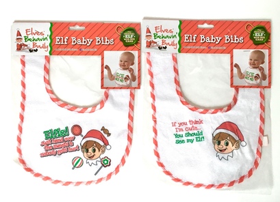 Elf Christmas Baby Bib