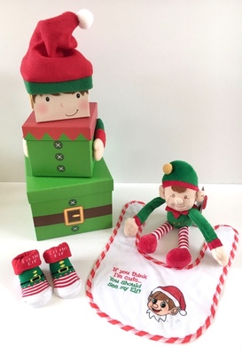 Stacking Elf Filled Gift Boxes