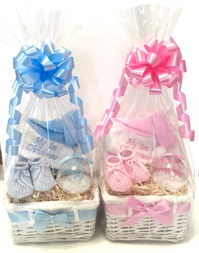 Mini Pastel Christmas Baby Gift Basket