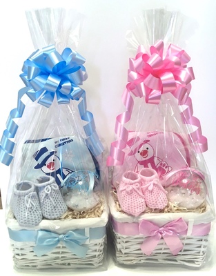 Pastel Mini Christmas Baby Gift Basket