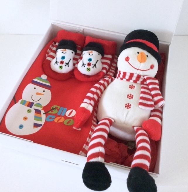 Snowman Baby Gift Box - First Christmas