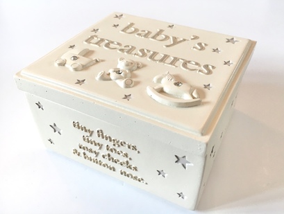 Cream Baby Treasures Trinket Box