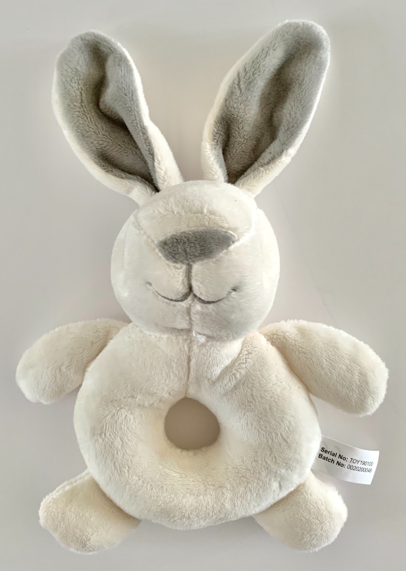Plush Little Bunny Baby Rattle Ring