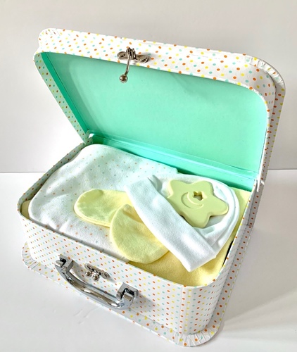 Spotty Baby Suitcase Gift