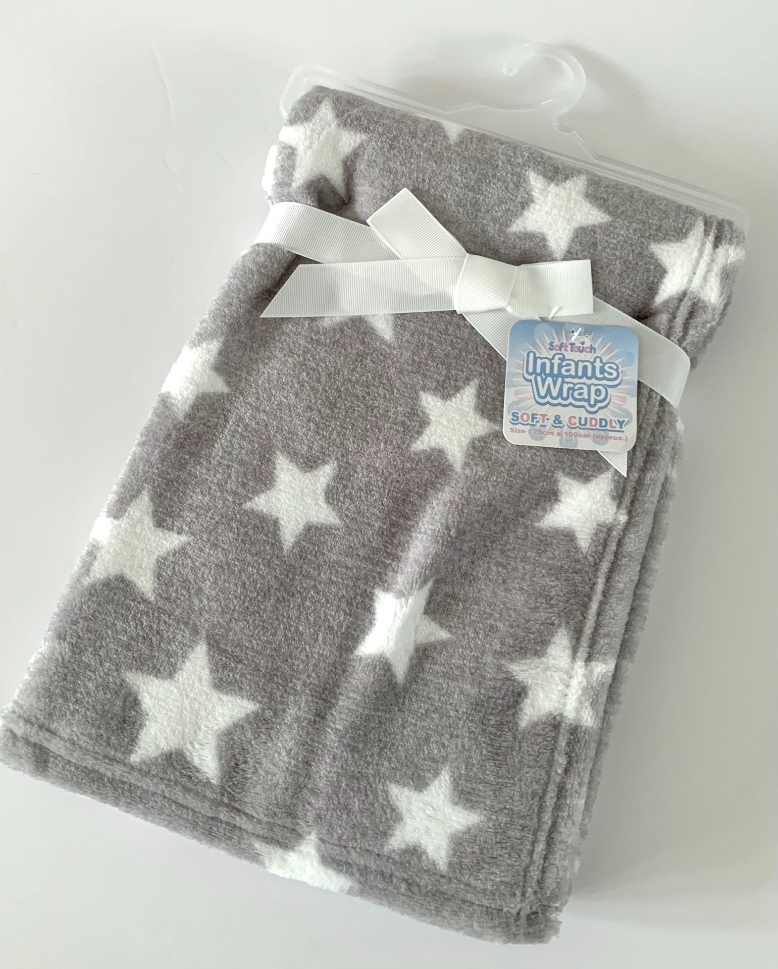 Grey Star Baby Blanket