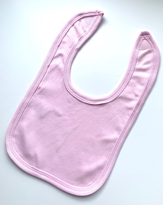 Plain Pink Velcro Baby Bib