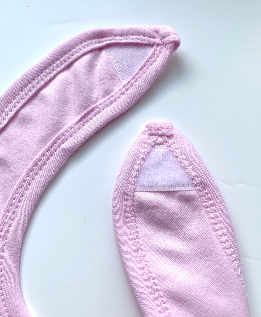 Plain Pink Velcro Baby Bib