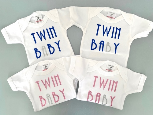 Twins Baby Bodysuits - 2 pack