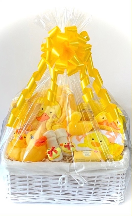 Luxury Duck themed baby gift basket hamper