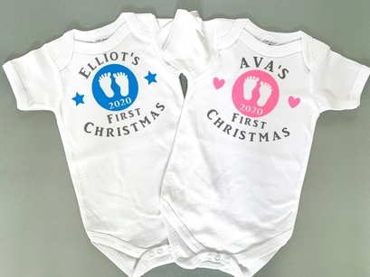 Personalised First Christmas 2022 Bodysuit / Vest