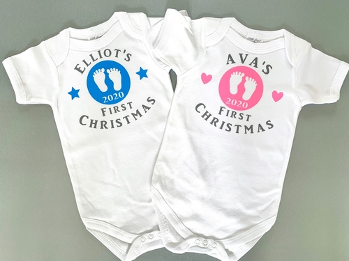 Personalised First Christmas 2024 Bodysuit / Vest