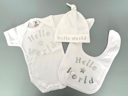 'Hello World' Silver Holographic Gift Set