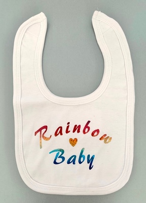 Holographic Rainbow Baby Bib