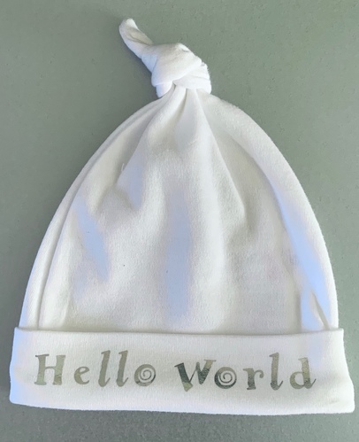 ‘Hello World’ Silver Holographic Hat